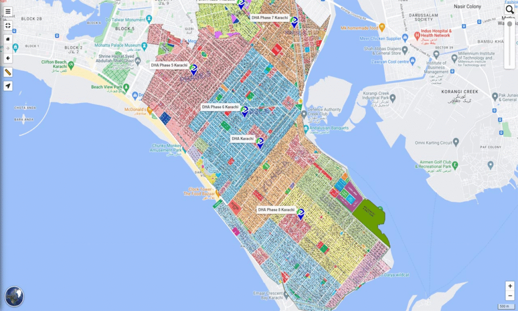 DHA Karachi Map