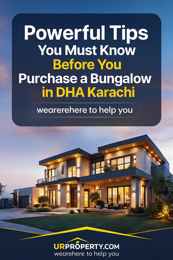 purchase bungalow in DHA Karachi