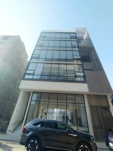 Commercial building for rent in DHA Phase 8. 200 yard brand new building with basement + 4 floors. Call now for visit!