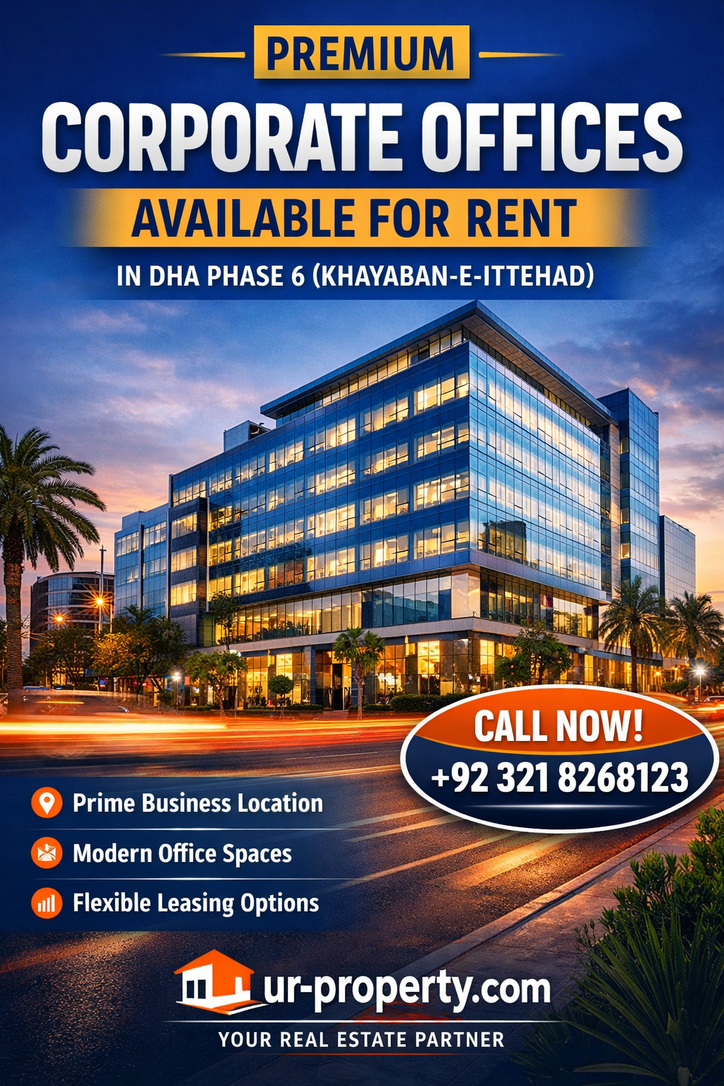 Offices Available for Rent in DHA Phase 6