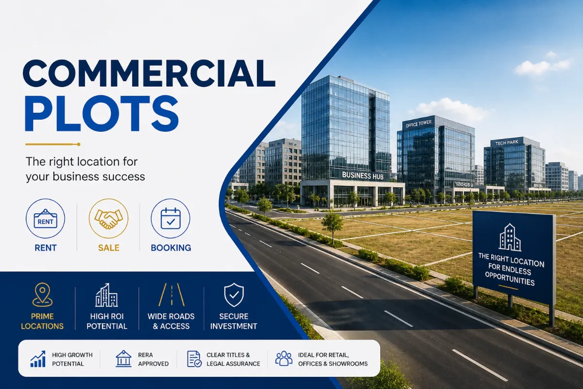 Commercial Plots Rent Sale Booking