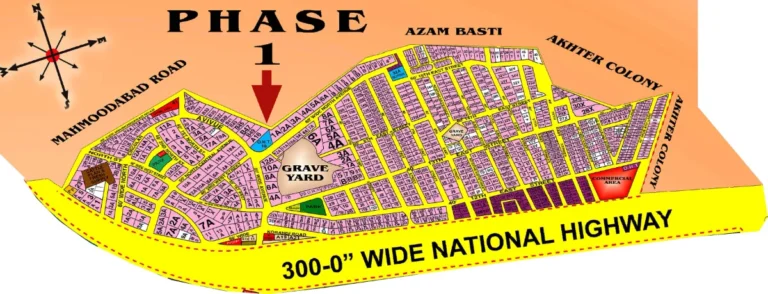 DHA Phase 1 Residential Map