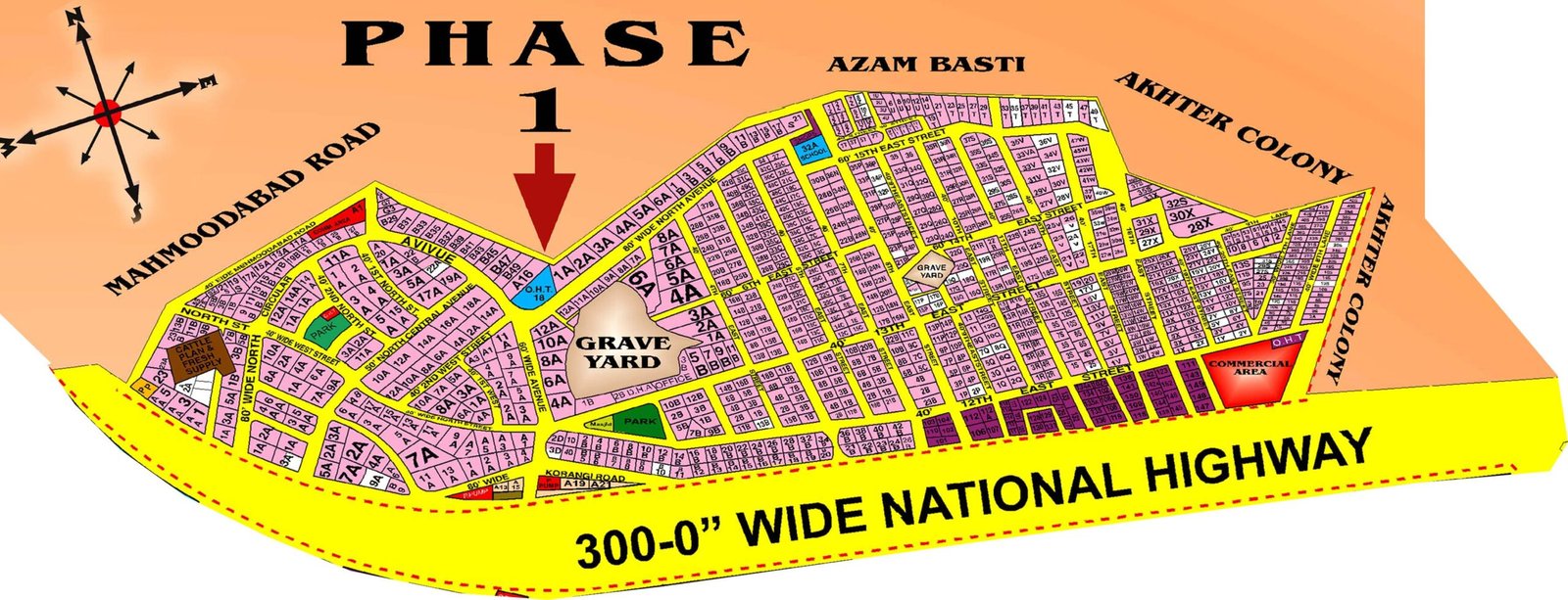DHA Phase 1 Karachi. Map