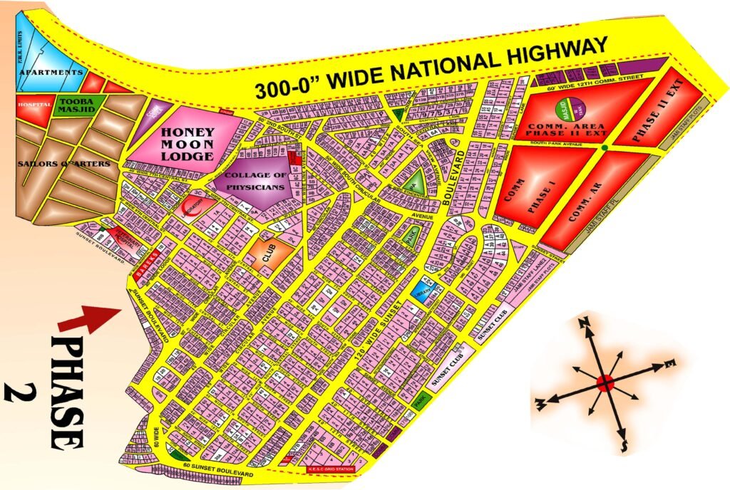 DHA Phase 2 Karachi. Map