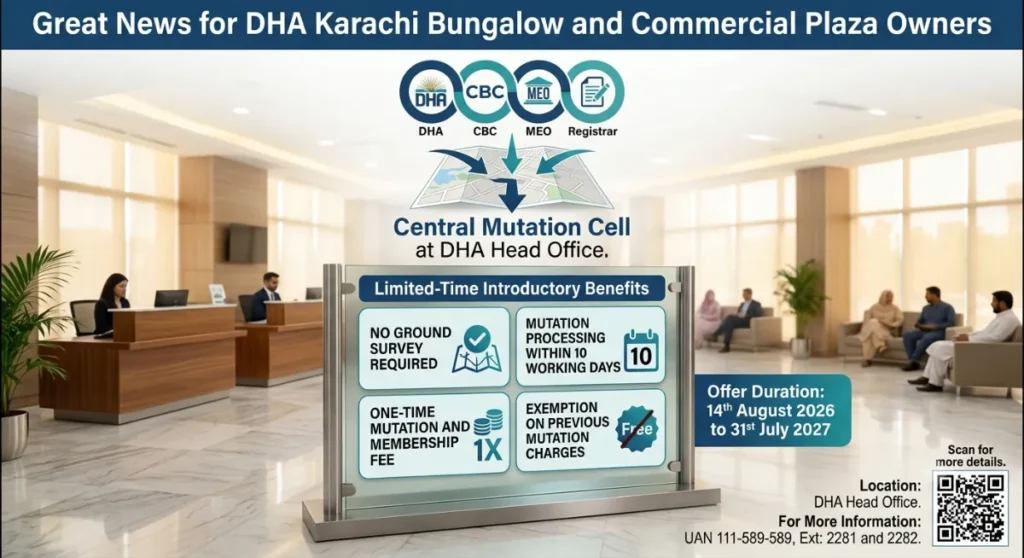 DHA Karachi Central Mutation Cell 2026