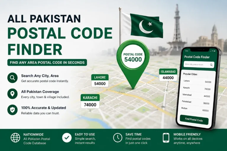 All Pakistan Postal Code Finder