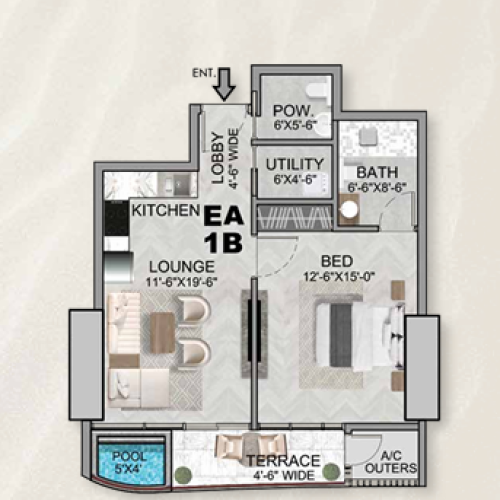 AA Beach Front 1B type EA FP