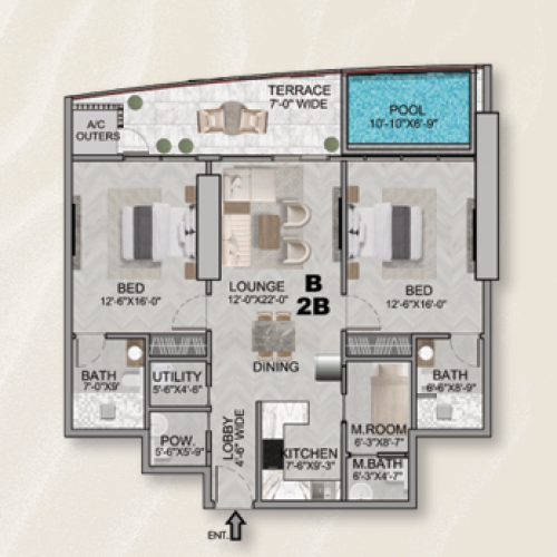 AA Beach Front 2B Type B FP