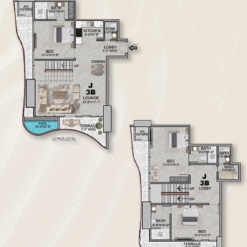 AA Beach Front 3B PH Type J FP (2)