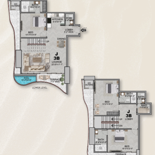 AA Beach Front 3B PH Type J FP