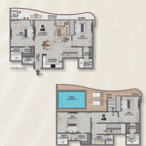 AA Beach Front 4B PH Type G FP