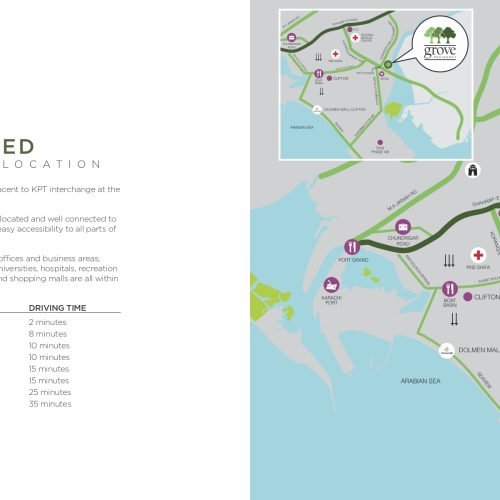 Grove Residency Karachi Location