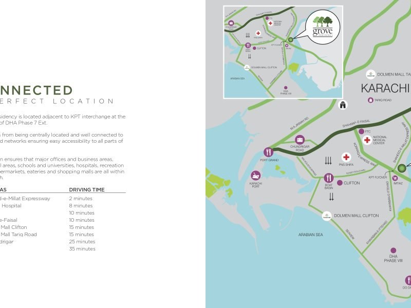 Grove Residency Karachi Location