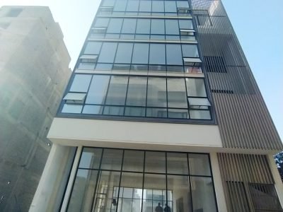 Commercial building for rent in DHA Phase 8. 200 yard brand new building with basement + 4 floors. Call now for visit!