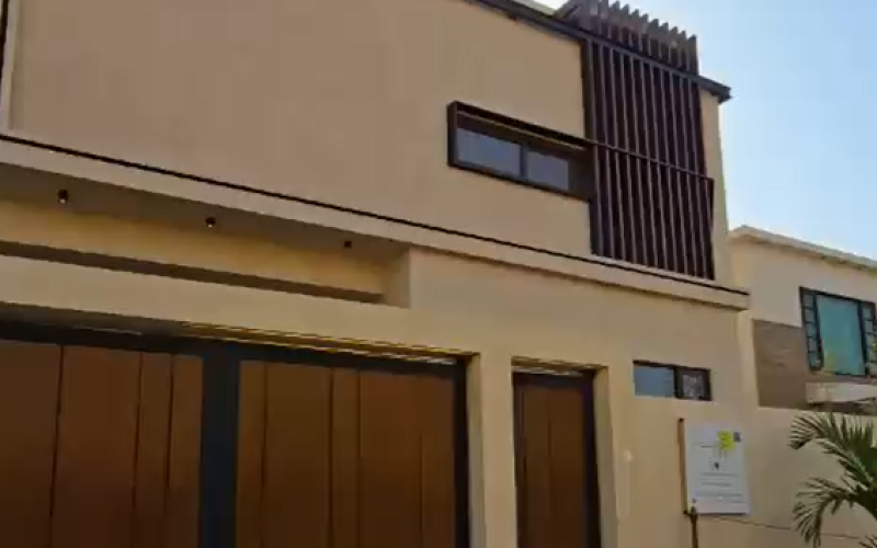 Front view of 500 yard bungalow in DHA Phase 6 Karachi