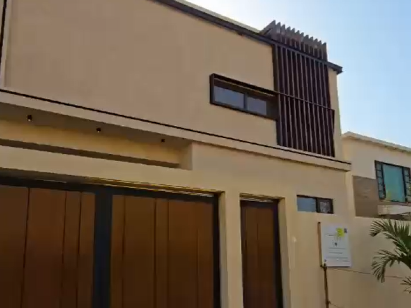 Front view of 500 yard bungalow in DHA Phase 6 Karachi