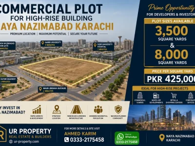 commercial plot for high-rise development in Naya Nazimabad Karachi