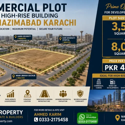 commercial plot for high-rise development in Naya Nazimabad Karachi