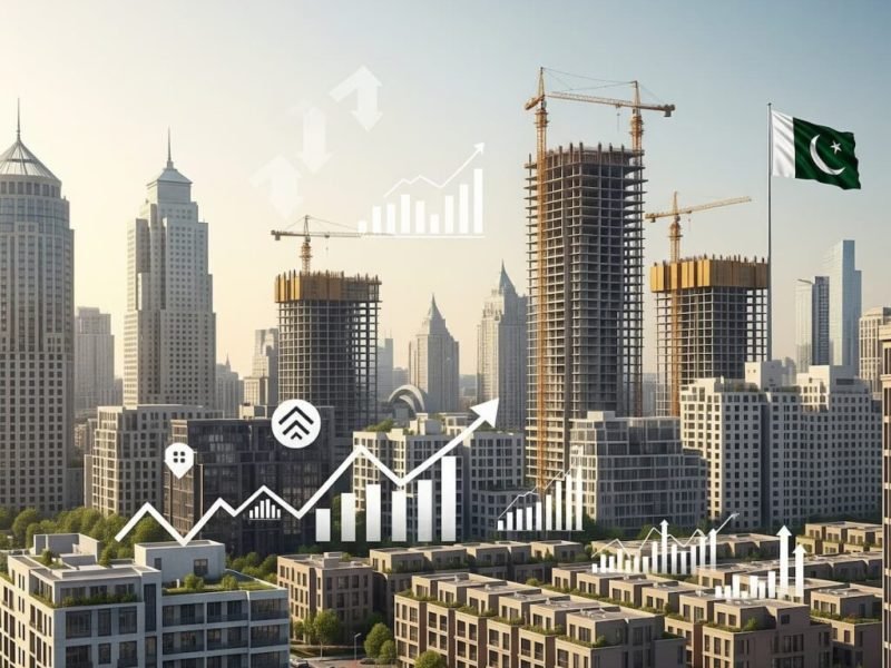 Pakistan Budget 2025–26 chart showing tax cuts, incentives, and real estate market trends